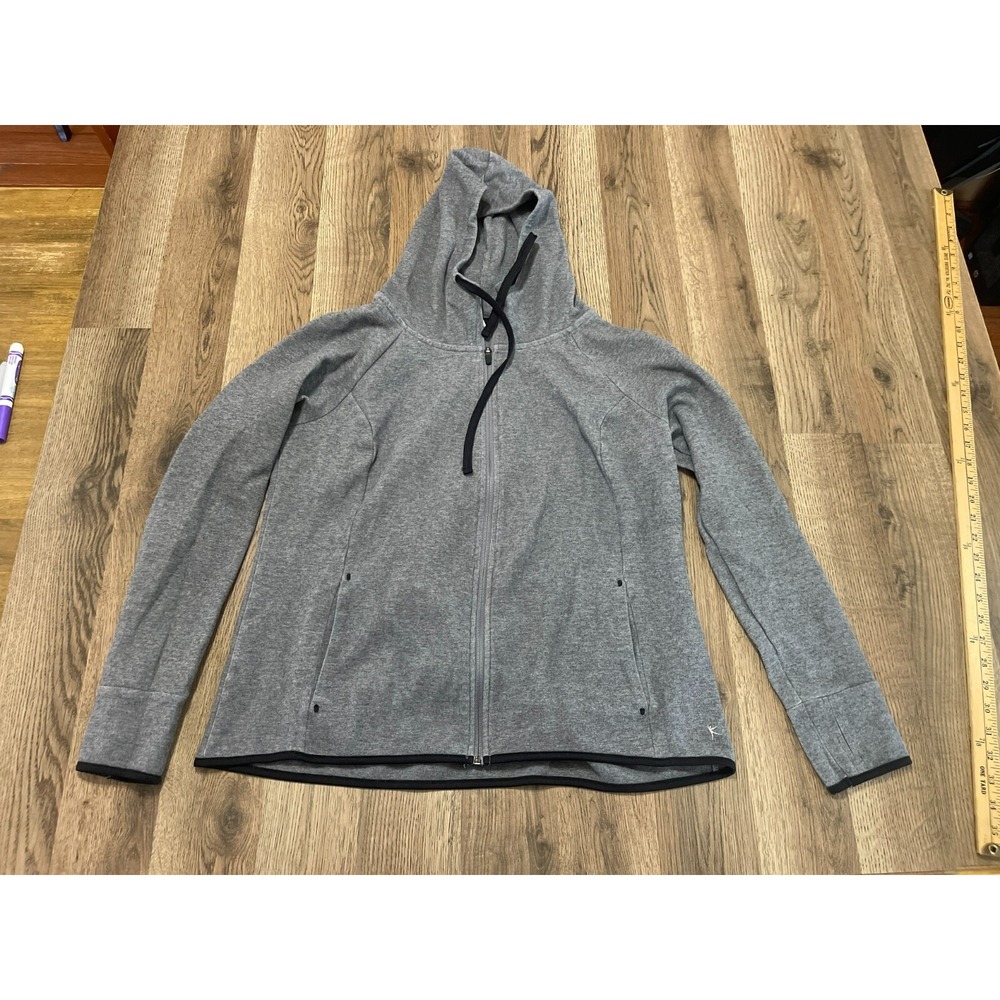 Danskin Now Sweater, Women's Size Large, Gray, Full Zip, Hoodie, Pockets